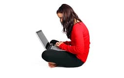 using laptop